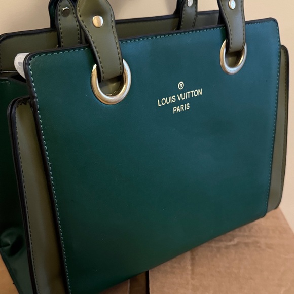 LV Hunter Green and Olive Top Handle Bag - Picture 10 of 10